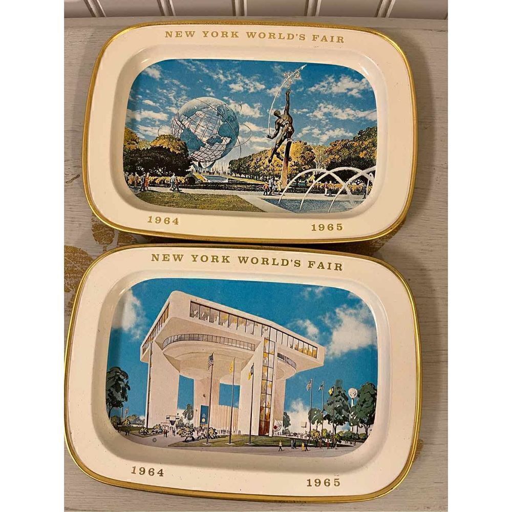 Vintage New York Worlds Fair trays 1964/1965